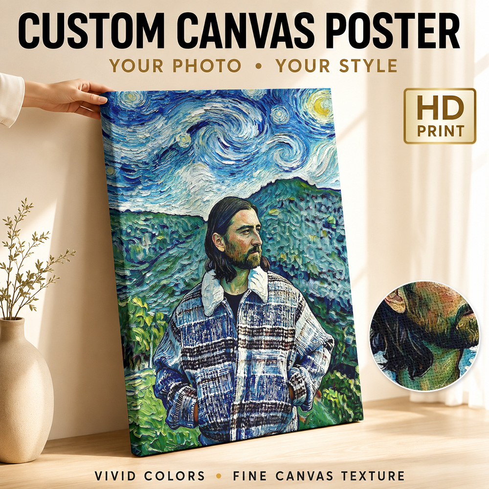 Custom Night Sky - Affiche sur toile encadrée sur le